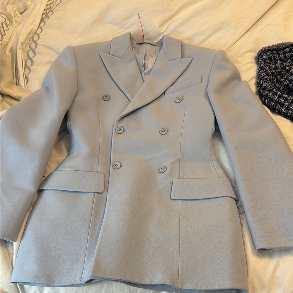 Wardrobe NYC Double-Breasted light blue  Blazer/ Dress
